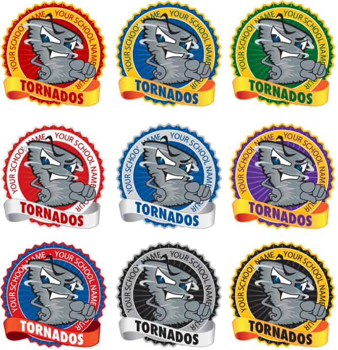 DOG TORNADO MASCOT DECAL / STICKER EN 2