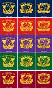 Wolf Mascot Logo School