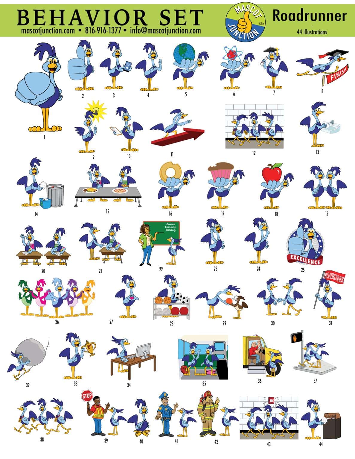 oadrunner Mascot Clip Art Behavior Schools