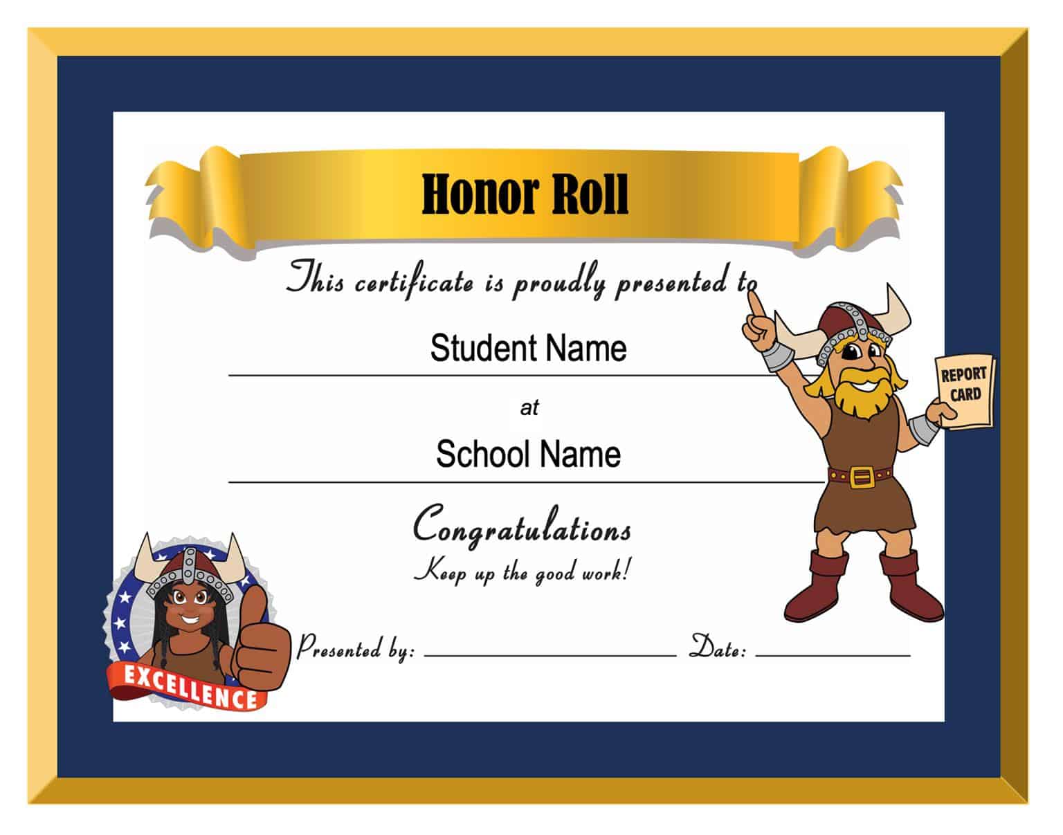 Editable Award Certificates For Students 