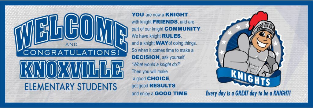 Welcome Banner Knights