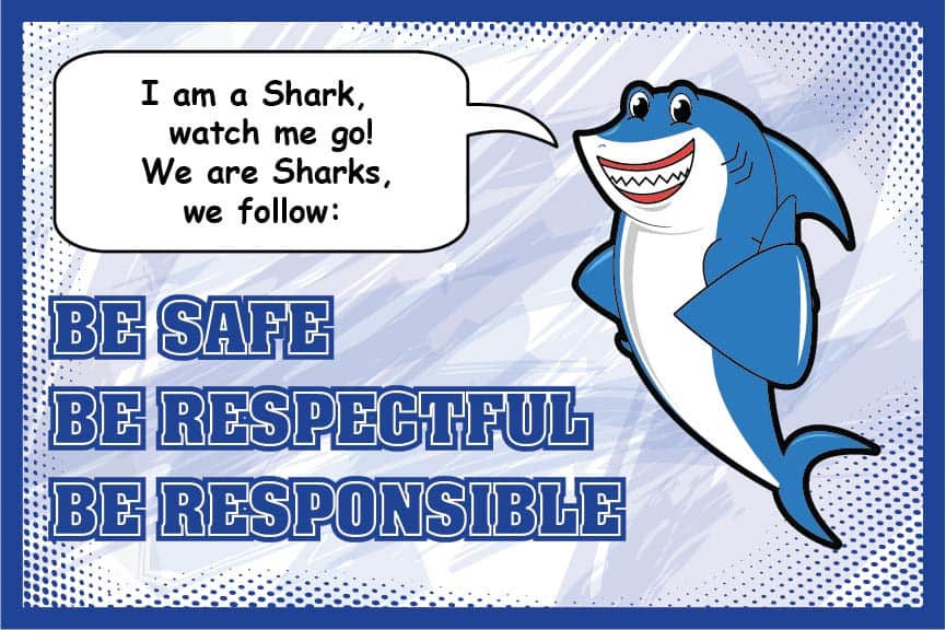 Pledge Poster Shark Mascot