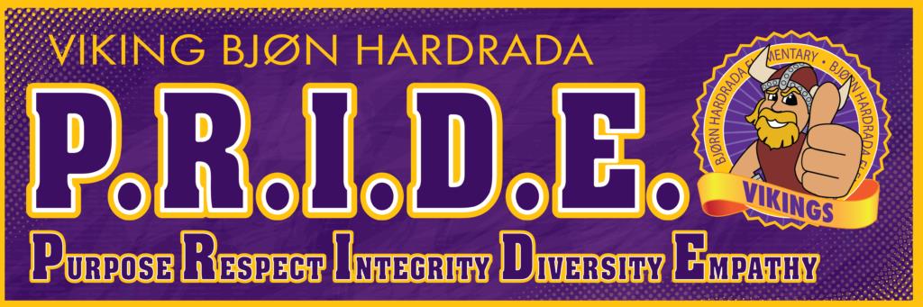 PRIDE banner PBIS school viking