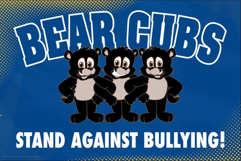 Anti Bullying Poster Bear Cubs Black Mascot Junction