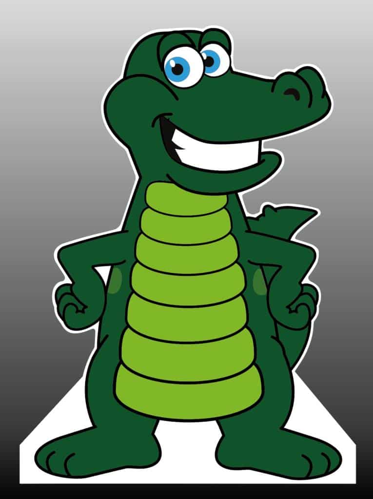 Gator Mascot Cut-Out Standee Life-Size