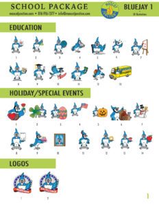 Blue Jay 1 Mascot Clip Art School 1