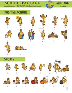 Mustang Mascot Clip Art School 2