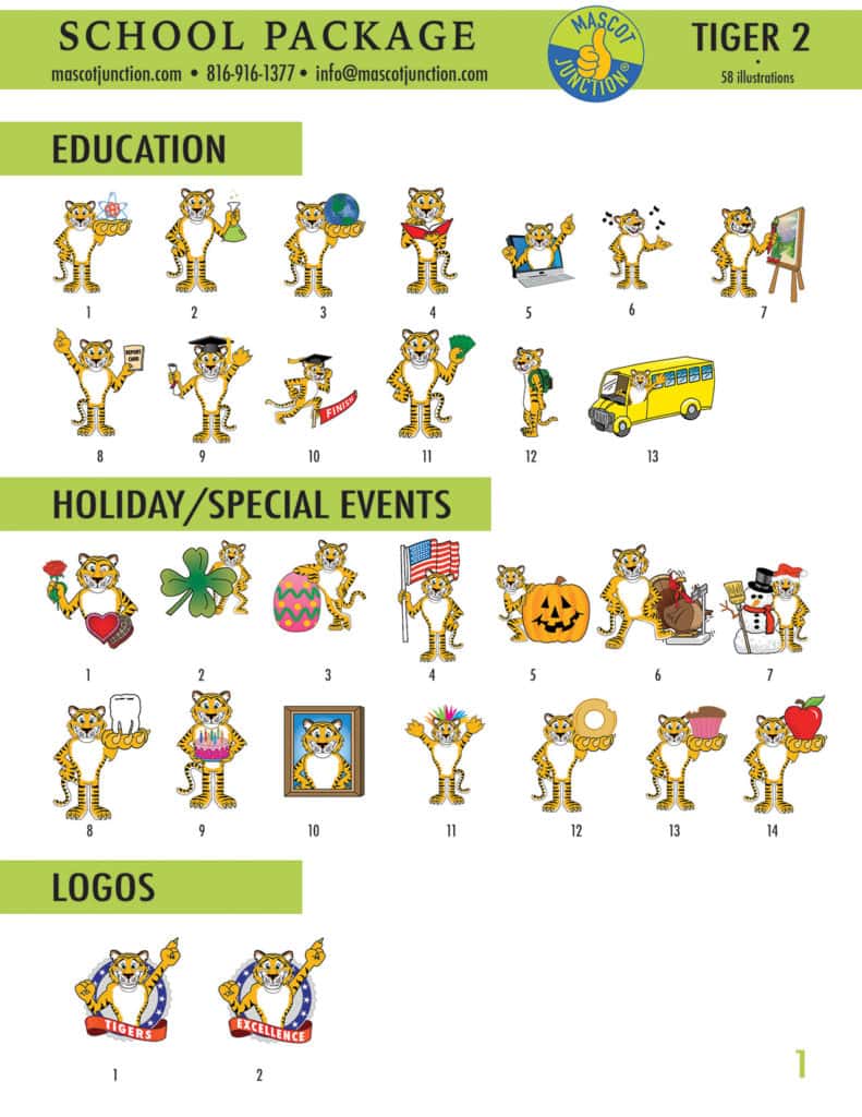 Clip Art Sets / Clipart Illustrations - Mascot Junction