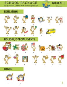 Wildcat 1 Mascot Clipart School 1
