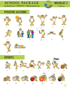 Wildcat 1 Mascot Clipart School 2