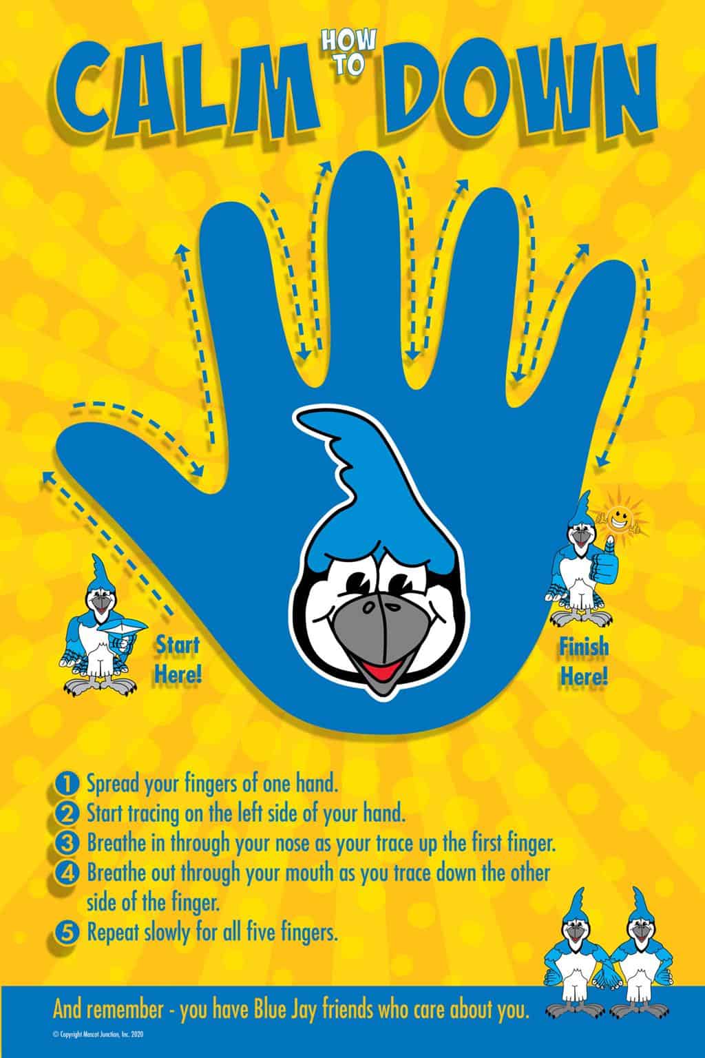 Blue Jay Mascot- School Posters & Banners