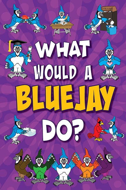 Blue Jay Mascot- School Posters & Banners