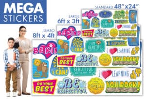 Mega Sticker Sizes School