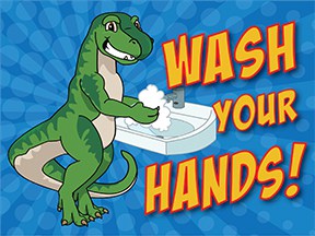 Wash Hands Dino