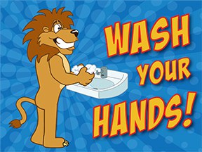 Wash Hands Lion