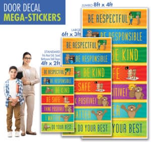 Bathroom Door Decals School