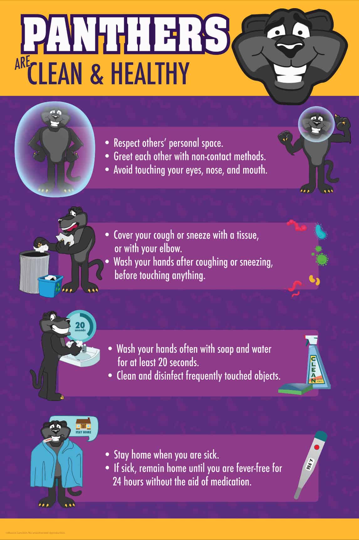 Panther Clean & Healthy Poster Clean & Healthy Poster