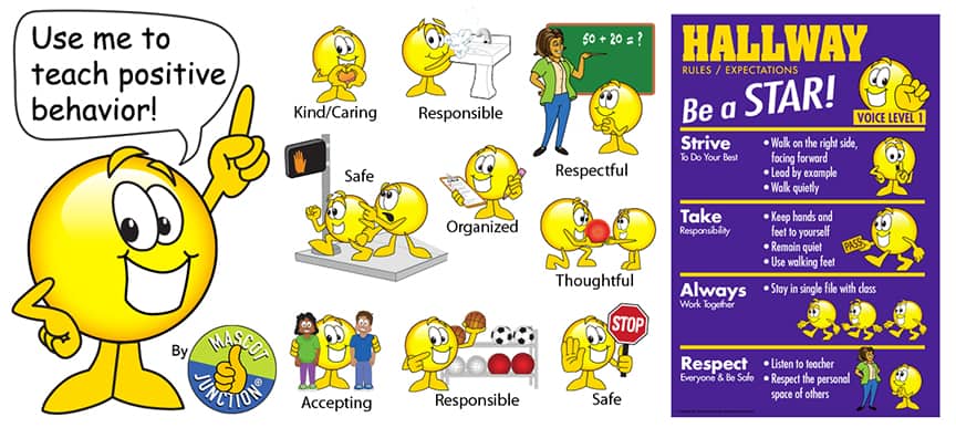 Positive Affirmation Stickers School Wall - Mascot Junction