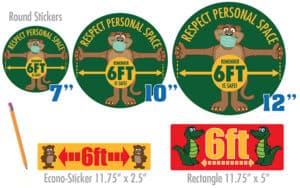 Social Distance Floor Stickers 3
