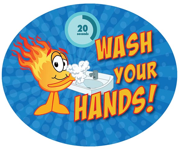 Wash Hands Sticker Comet