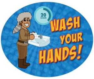 Wash Hands Sticker Pioneer Explorer