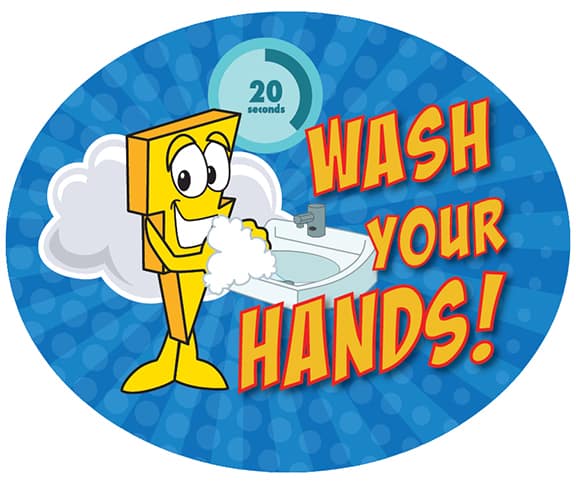 Wash Hands Sticker Ligntning