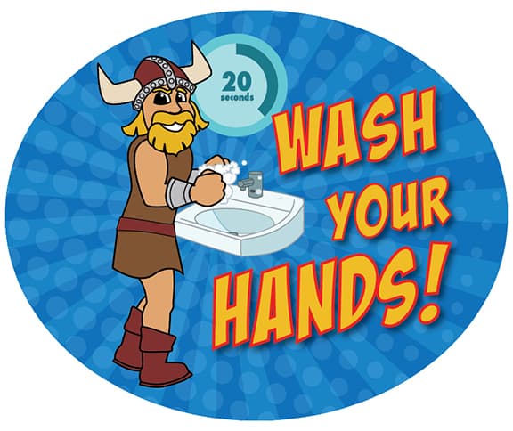 Wash Hands Viking Boy
