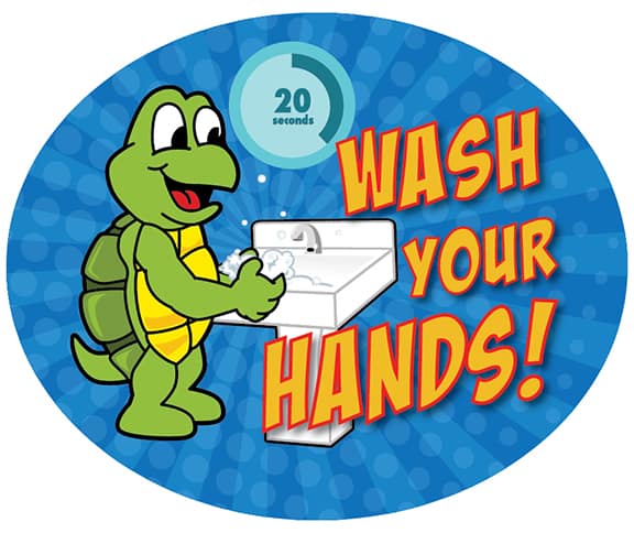 Wash Hands turtle