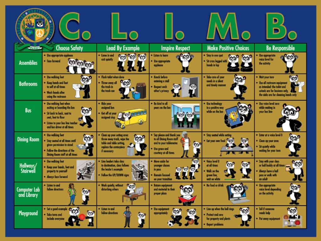 PBIS Matrix Poster Panda