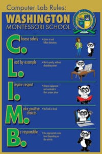 PBIS Computer Lab Rule Poster Panda