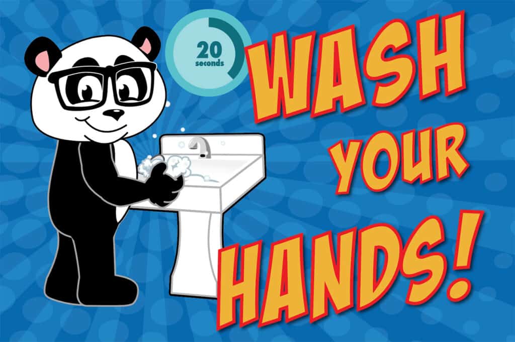 Wash Hands Poster Panda