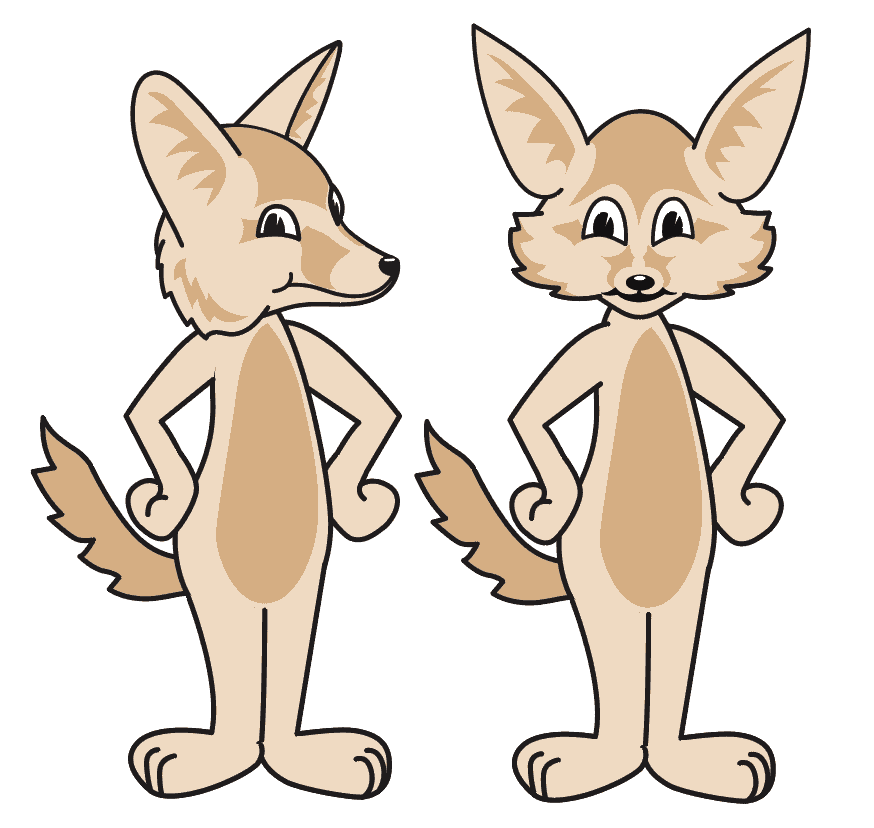Desert Fox Mascot Clip Art