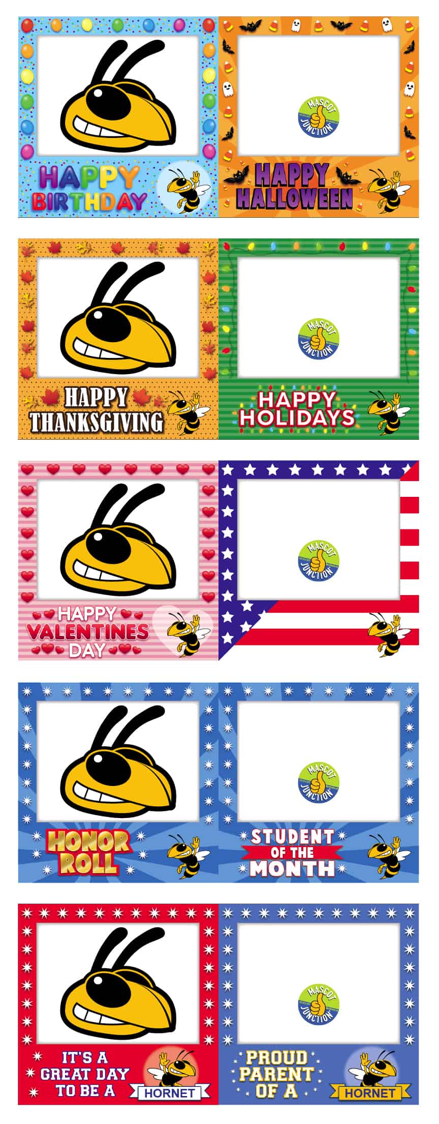 Selfie Fame Hornet Mascot