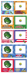 Selfie Frame Dinosaur Mascot