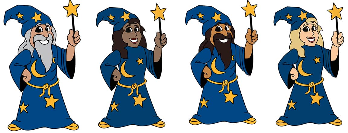 Wizard Mascot Clip Art Schools