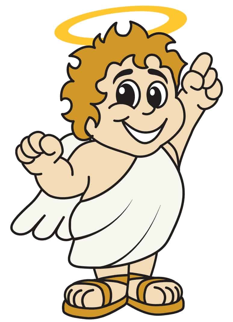 Angel Mascot Logo Clip Art