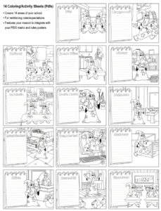 Coloring Sheet Templates Wizard Mascot