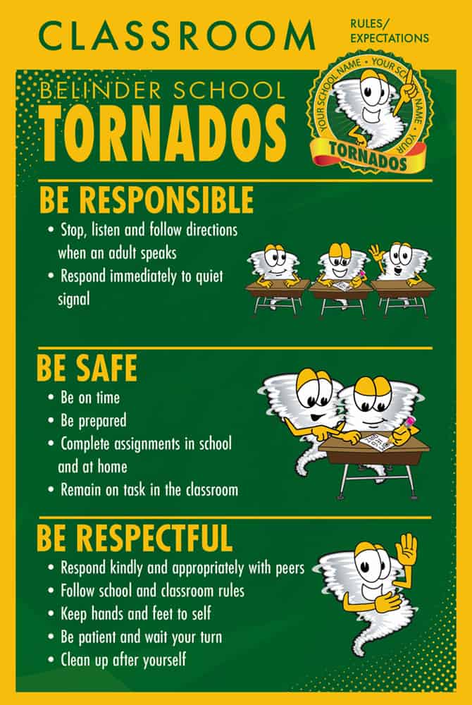 Rules Poster Classroom Tornado