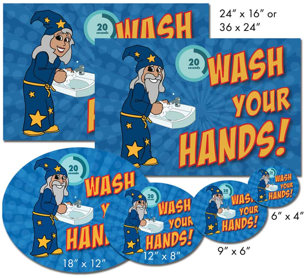 Wash Hands Posters Stickers