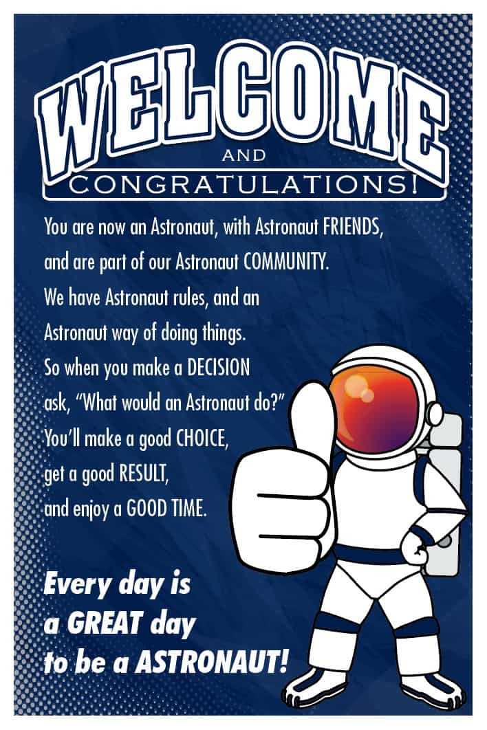 Welcome Astronaut Poster