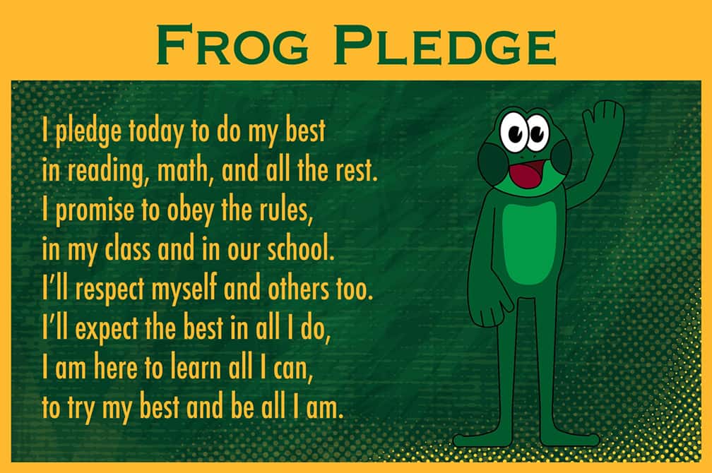 Pledge Poster Frog