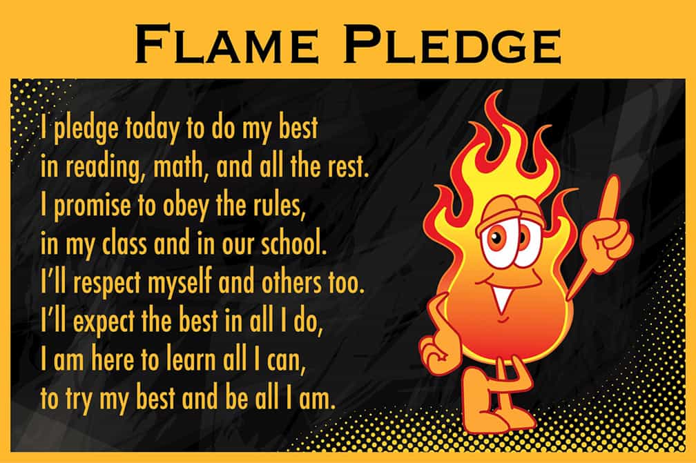 Pledge Poster Flames