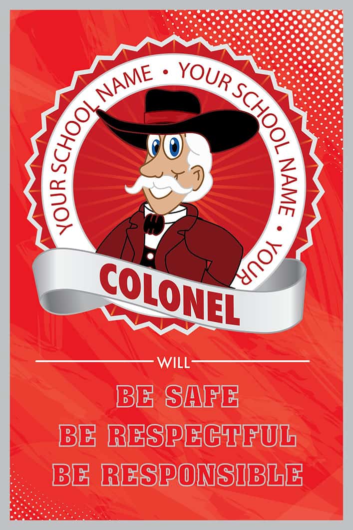 Colonel Mascot - PBIS Posters & Banners