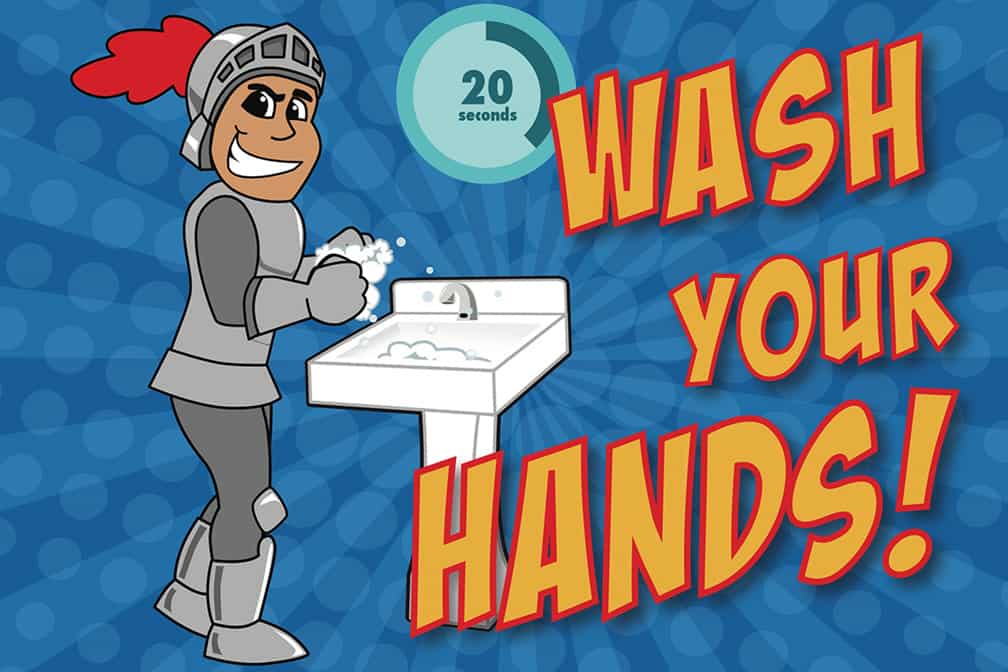 Wash Hands Poster Knight