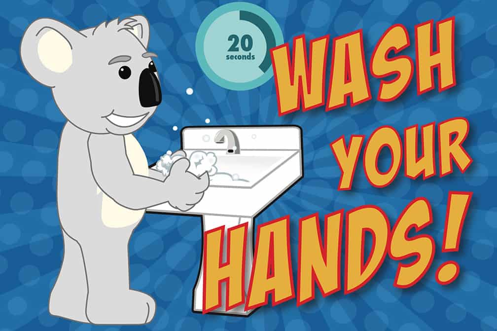 Wash Hands Poster Koala