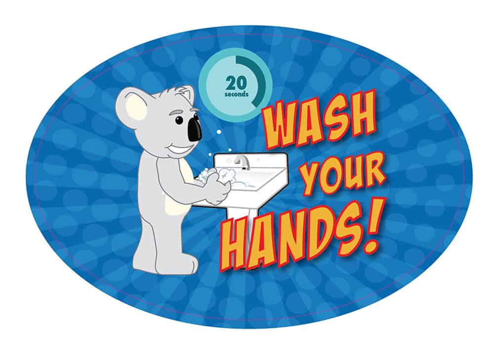 Wash Hands Sticker Koala