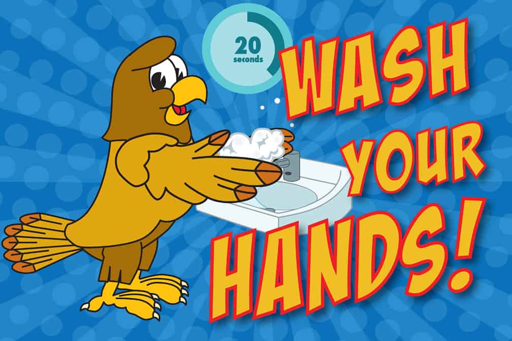 Wash Hands Poster Hawk