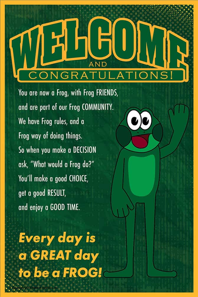 Welcome Poster Frog
