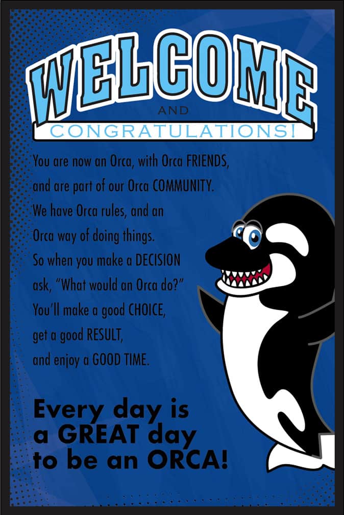 Welcome Poster Orca-Killer Whale