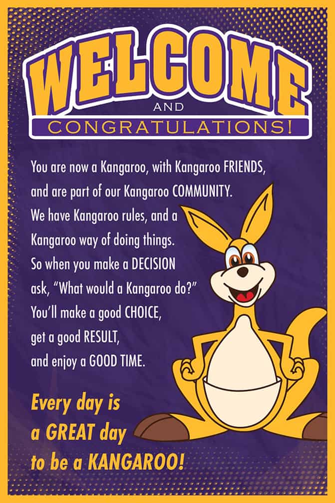 Welcome Poster Kangaroo